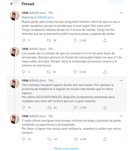 La joven hizo un hilo para explicar los atajos que tendrían que tomar quienes estén interesados en viajar a ese país