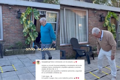 La joven incluyó ejercicios para trabajar la movilidad, la fuerza, el equilibrio y la coordinación (Foto: Captura de video / Instagram @micasalemi.pf)