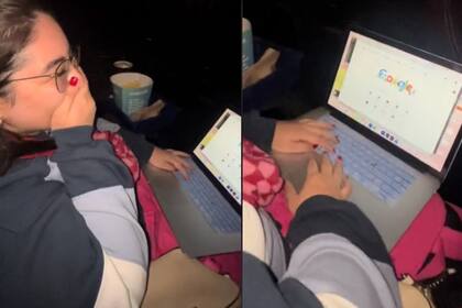 La joven llevó la computadora al cine para hacer home office desde ahí, pero sucedió algo inesperado