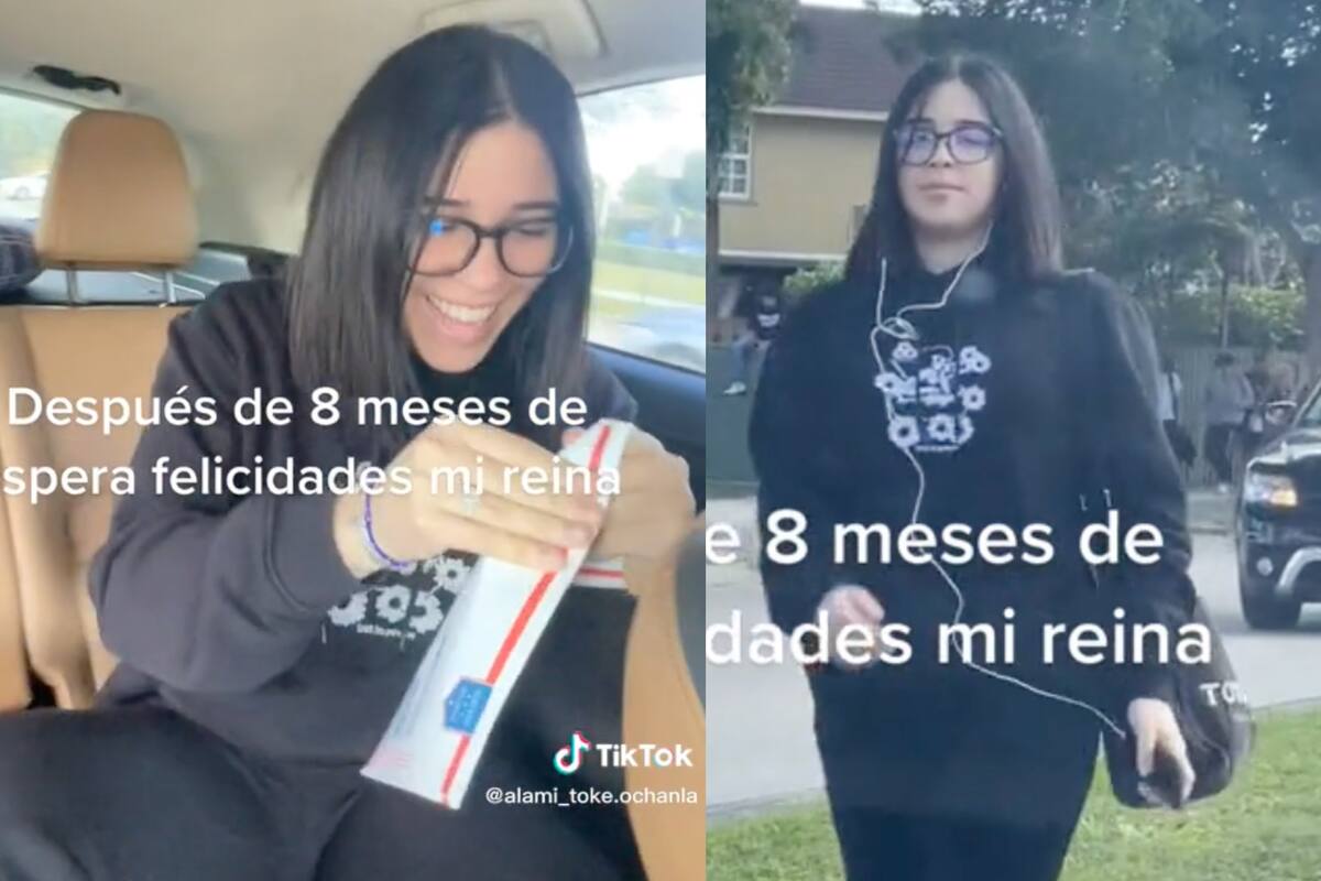 La joven no se esperaba que al salir de la escuela su mamá le entregaría la green card