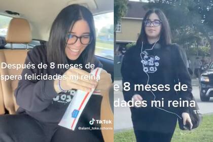 La joven no se esperaba que al salir de la escuela su mamá le entregaría la green card