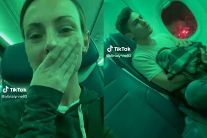 La joven quedó sorprendida al ver la técnica de su novio para evitar que alguien se sentara entre ellos