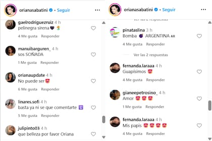 La joven recibió muchos comentarios positivos sobre su look (Foto: Captura Instagram @orianasabatini)