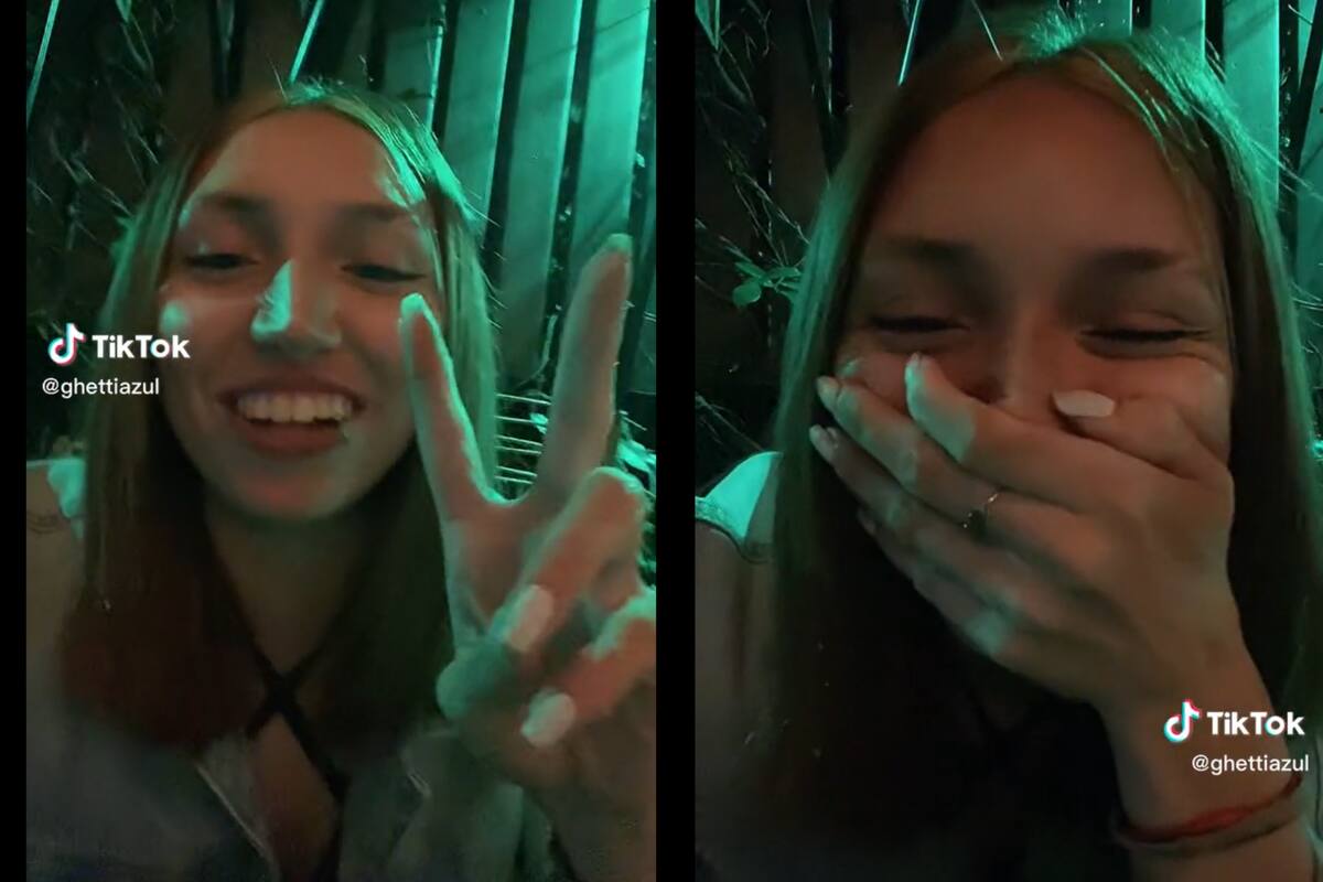 La joven relató en su cuenta de TikTok lo sucedido y no pudo contener la risa