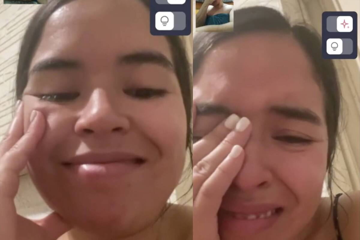 La joven rompió en llanto, pero la reacción de su familia fue la que más conmovió a los usuarios de redes sociales