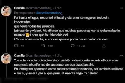 La joven se enfrentó a los dueños del local (Foto Twitter @camilamendezv_)