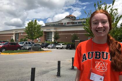 La joven terminó estudiando en la Universidad de Auburn, en Alabama
