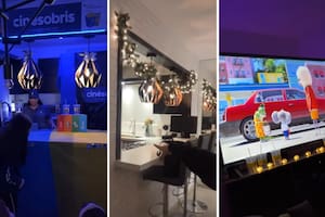 La joven transformó su casa en un cine para sorprender a sus sobrinos