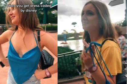 La joven tuvo que cambiarse para poder disfrutar su visita al Walt Disney World Resort de Orlando
