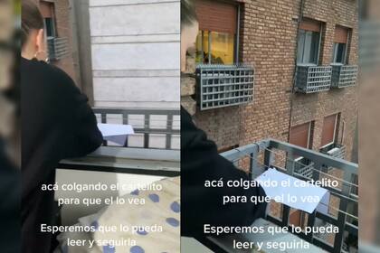 La joven tuvo una particular idea para contactar al chico del que se enamoró (Captura video)