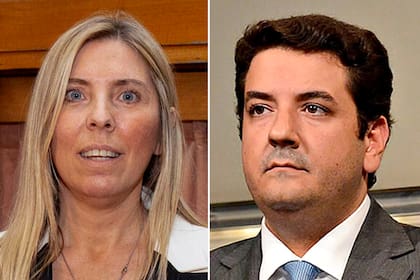 La jueza federal María Eugenia Capuchetti y el ministro de Justicia bonaerense y ex número dos de la AFI, Juan Martín Mena