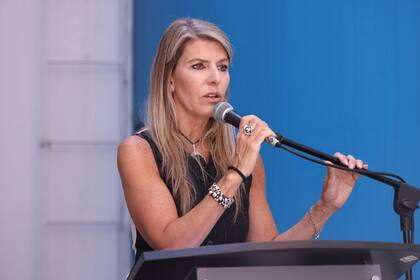 La jueza federal Sandra Arroyo Salgado en el homenaje por el undécimo aniversario de la muerte del fiscal Nisman