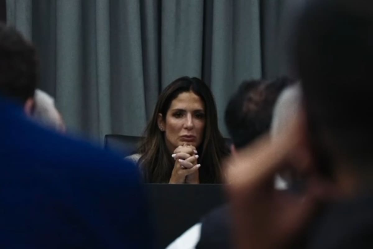 La jueza Julieta Makintach y una imagen del documental Justicia Divina