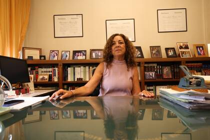 La jueza Laura Castagnino en su despacho del séptimo piso