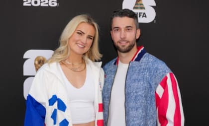 La jugadora de la selección femenina, Lindsey Heaps y su marido, Tyler Heaps, manager de San Diego FC