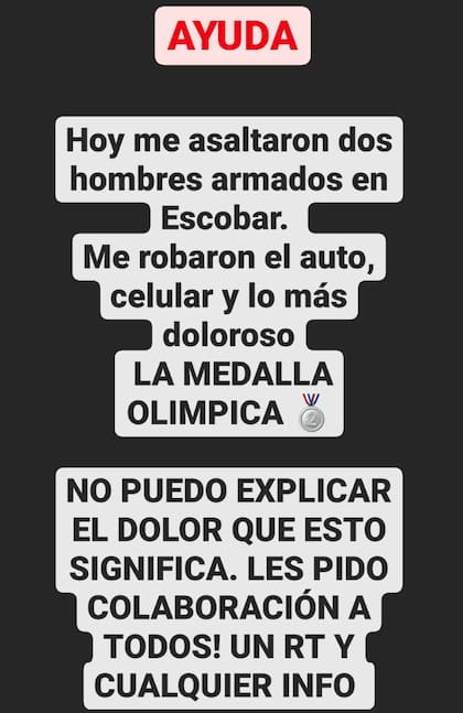 La jugadora había iniciado una campaña en las redes sociales para poder recuperar el trofeo olímpico