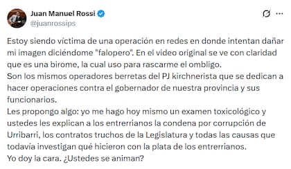La justificación del diputado