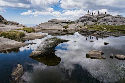 La laguna en la cima del Champaquí, el cerro más alto de Córdoba