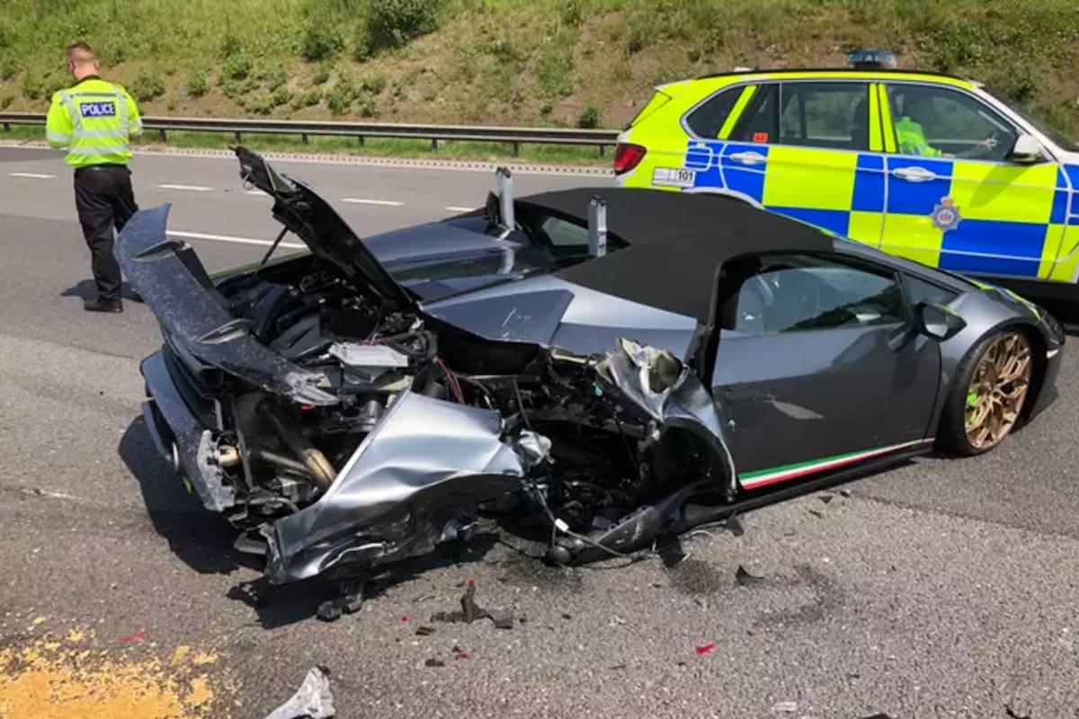 La Lamborghini valuada en US$ 250 mil quedó totalmente inutilizable (Twitter)