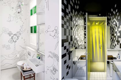 La lámpara espejada del inglés Tom Dixon es la única pieza de diseño actual en toda la casa. ¿Su secreto? Reúne las dos pasiones del anfitrión: inspiración vintage e infinitos reflejos.