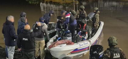 La lancha que interceptó la Prefectura