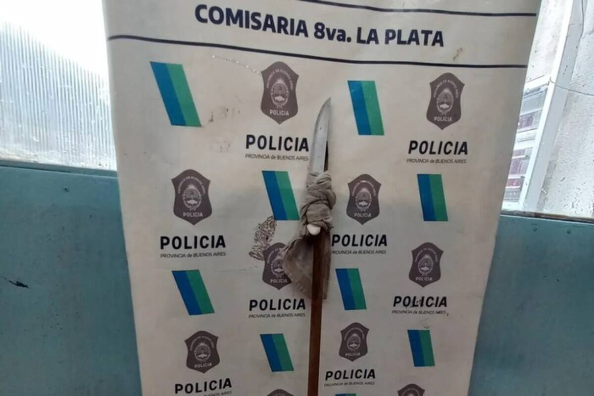 La lanza casera medía más de un metro y medio.
