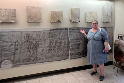 La lápida se perdió del museo de la ciudad de Civitavecchia luego de la Segunda Guerra Mundial