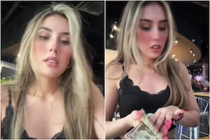 La latina contó cada billete que le dejaron de propina en un día