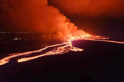 La lava que recorría Islandia