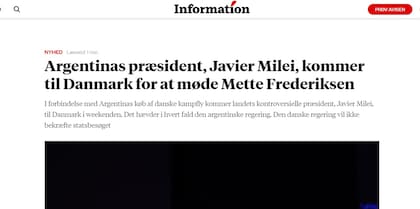 La lectura de los medios daneses a la llegada de Milei a Dinamarca