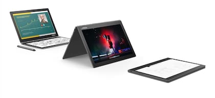 La Lenovo Yoga Book C930 es un equipo convertible, y puede ser usado como tableta; el teclado se puede ocultar para dibujar