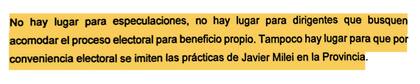 La letra chica del proyecto