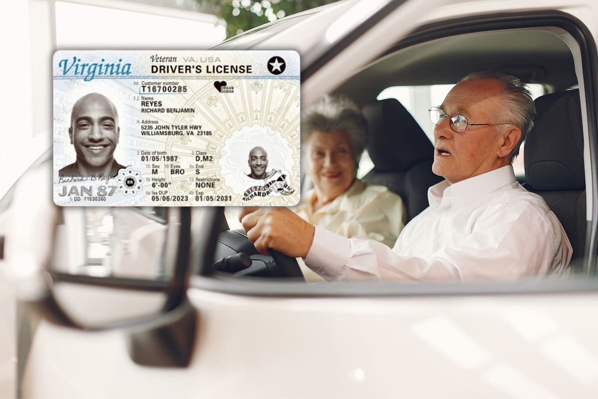 La ley de Virginia establece requisitos específicos de renovación para que los adultos mayores puedan mantener su licencia de conducir
