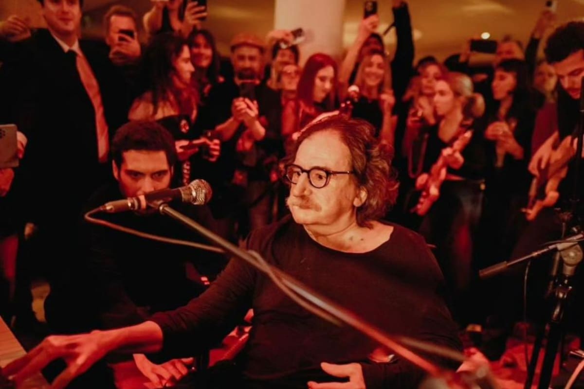 La leyenda del rock argentino: Charly García reapareció en el Faena. Imagen de @barenberg