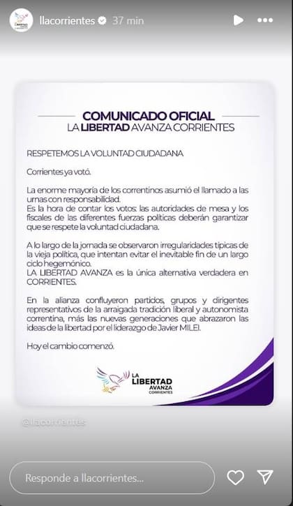 La Libertad Avanza denuncia irregularidades en Corrientes y pide respetar la “voluntad popular”
