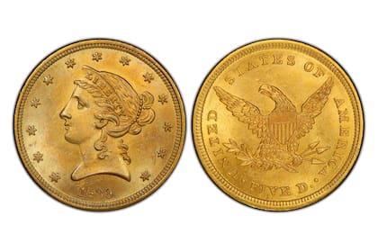 La Liberty Head No Motto fue acuñada en 1839 en Filadelfia