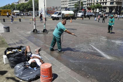 La limpieza de la zona esta mañana