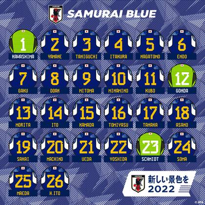 La lista de 26 jugadores de Japón para el Mundial Qatar 2022