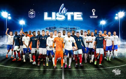La lista de convocados de la selección de Francia para disputar la Copa del Mundo 2022