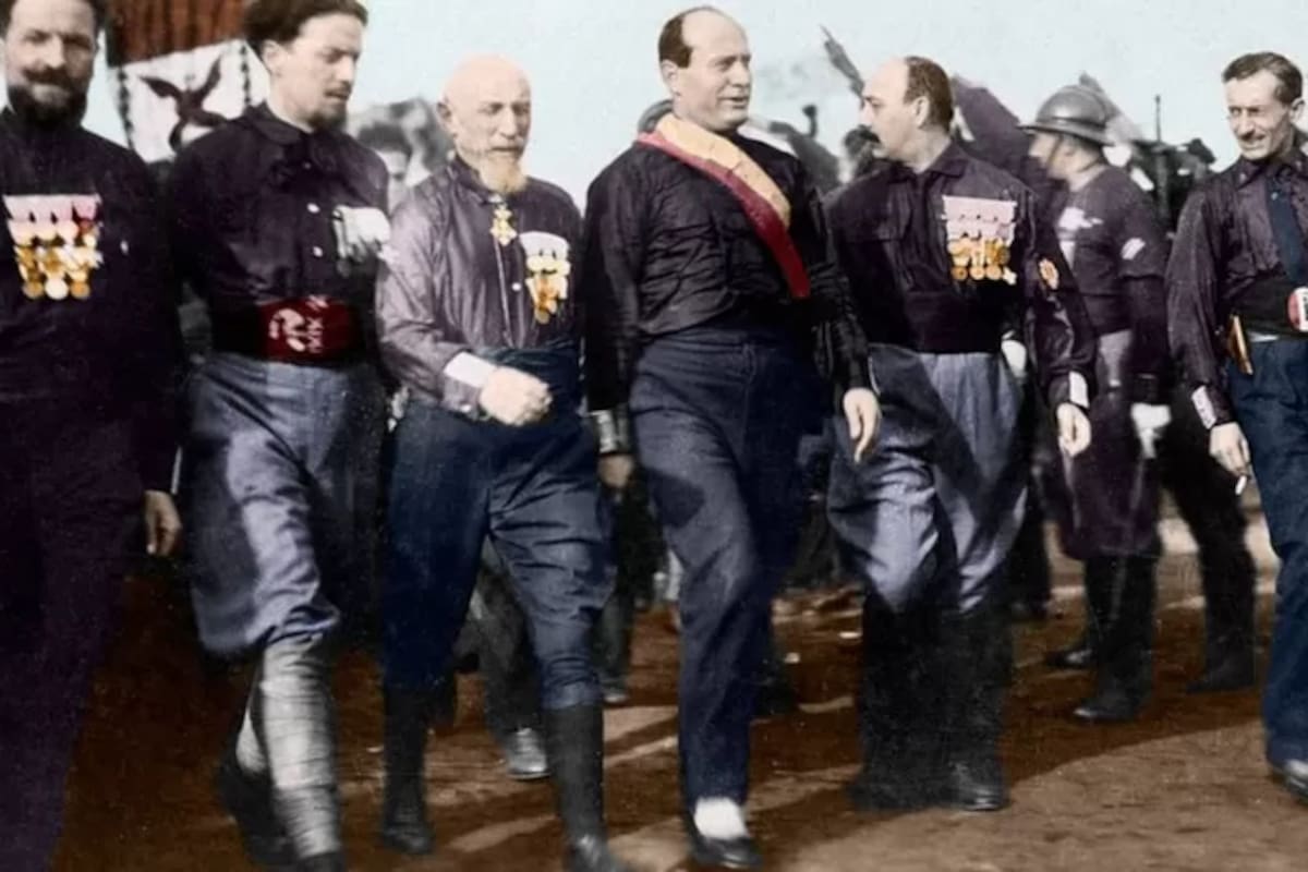 La llamada "Marcha sobre Roma" fue una operación liderada por Mussolini para hacerse con el poder, por la vía insurreccional