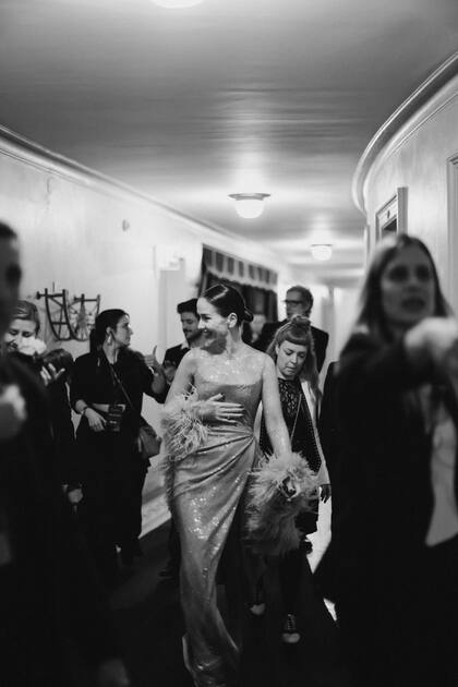 La llegada de Natalia Oreiro a la sala del Colón