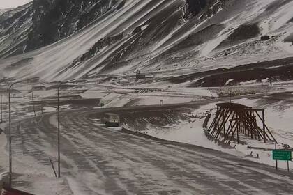 La localidad de Las Cuevas, cerca del Paso Internacional Cristo Redentor