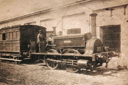 La locomotora La Porteña, fue la primera de la Argentina. Fuente: Wikipedia