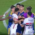 Gritos, empujones, golpes y la locura de San Pablo contra Leandro Paredes al final del partido