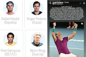 La lucha por el récord de Grand Slam no fue un impedimento para que Roger Federer le deje un conmovedor mensaje a Rafael Nadal