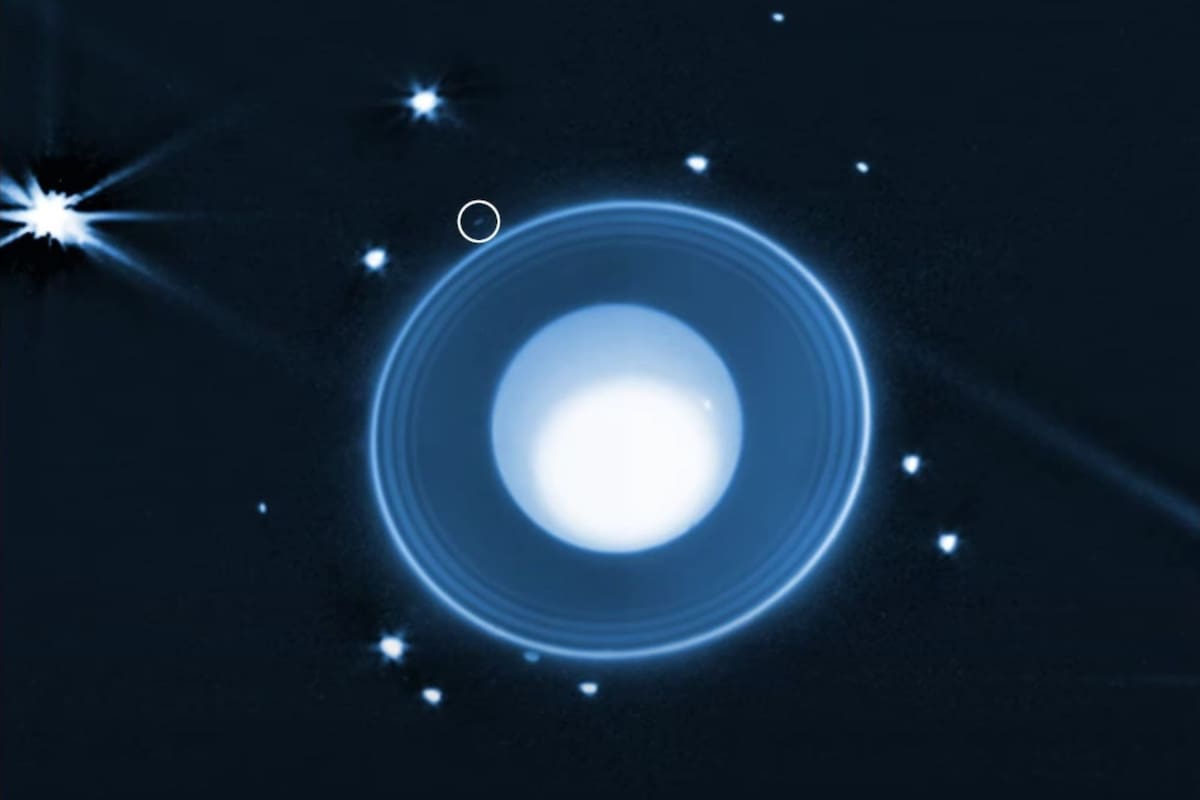 La luna número 29 de Urano fue descubierta gracias al telescopio espacial James Webb (YouTube/NASA)