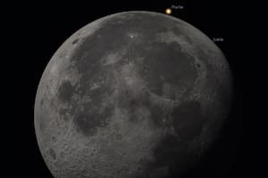 La luna ocultará a marte esta noche, en un evento que no podrá ser visto en su totalidad desde la Argentina