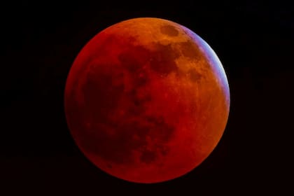 La luna roja podrá verse en toda Norteamérica y Sudamérica (imagen ilustrativa)