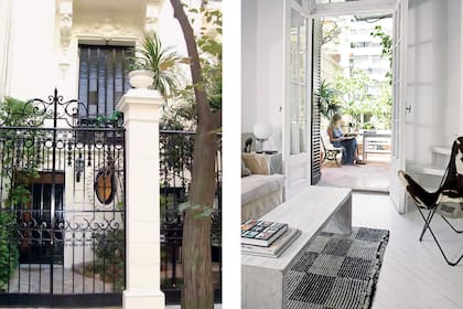 El departamento toma la mitad del comedor en el antiguo "piano nobile", y su altura se aprovechó con un entrepiso.