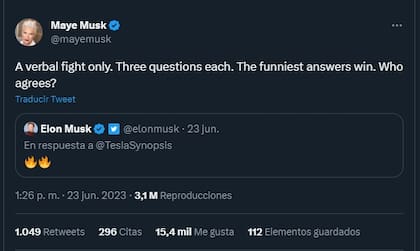 La madre de Elon Musk, Maye Musk, le pidió a su hijo no pelearse con Mark Zuckerberg en un ring